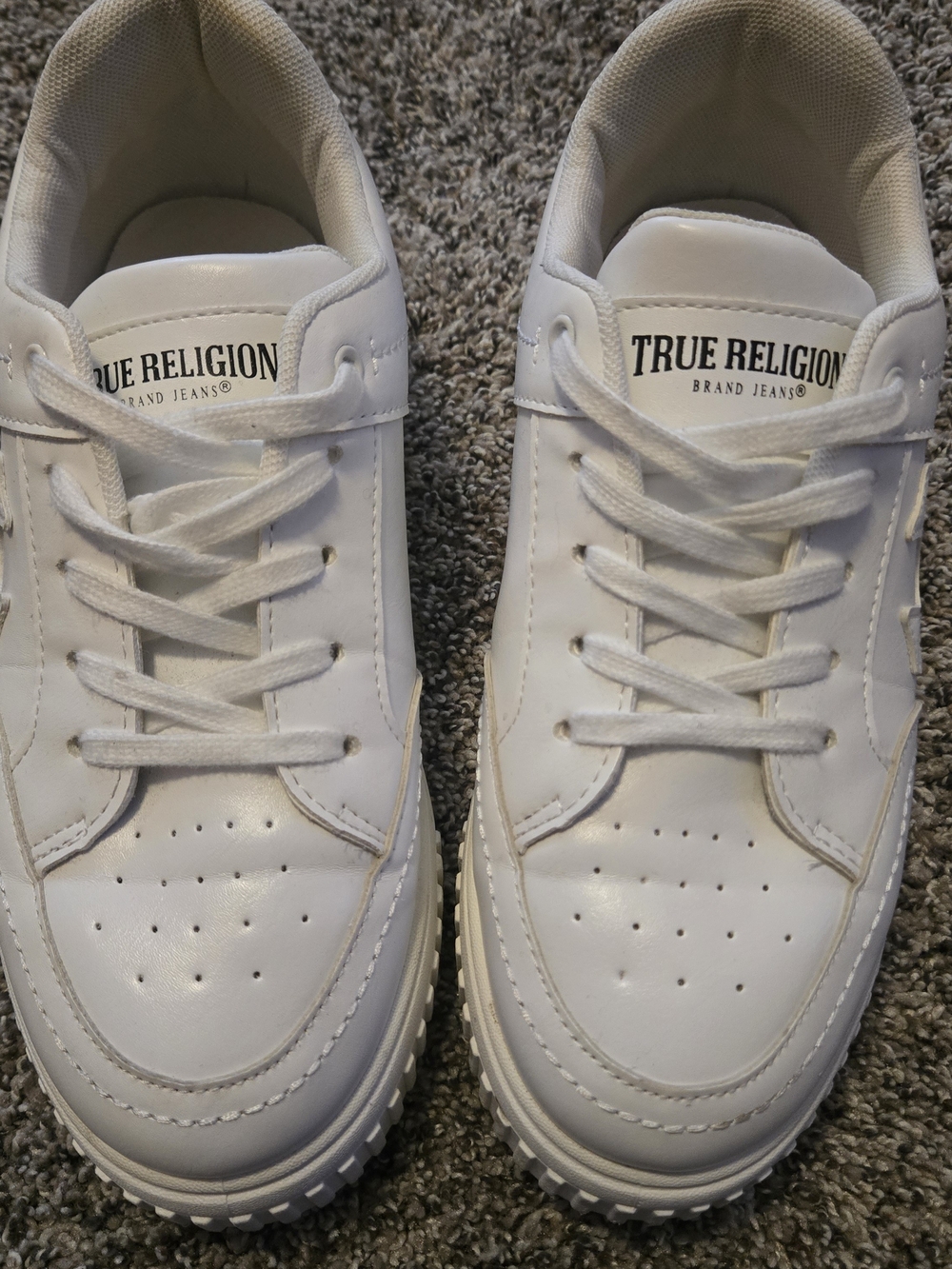 True Religion Women’s White Low-Top Leather Sneakers